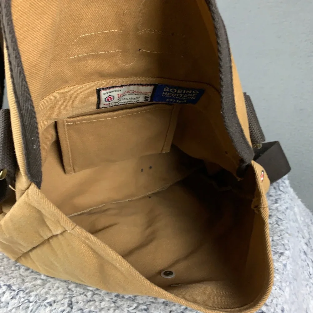 Red Canoe Boeing Heritage Totem Shoulder Bag Tan Khaki Air Mail AM 8 Express